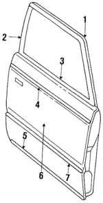 E1YY7420554A - Body: Molding for Ford: Escort | Mercury: Lynx Image