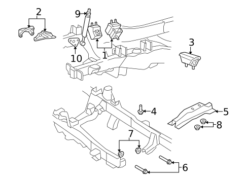 Engine & Trans Mounting for 2004 Ford Ranger #0
