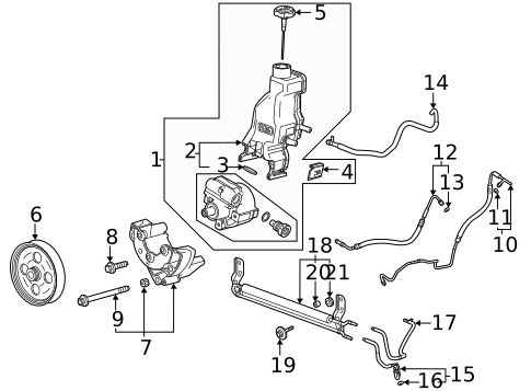 Power Steering Hoses, Pumps, & Related Components for 2023 GMC Sierra 2500 HD #0
