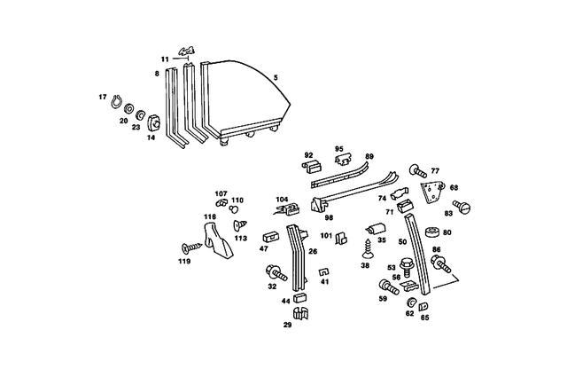 1236730028 - : Guide Rail for Mercedes-Benz Image