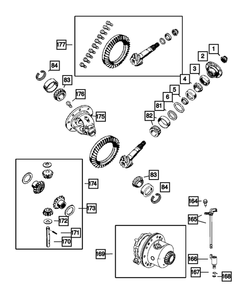 Front Axle;  Housing, Differential and Vent for 2010 Jeep Grand Cherokee #0