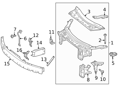 Radiator Support for 2018 Mercedes-Benz GLC 350e #0