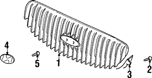 Grille & Components for 1998 Hyundai Sonata #0