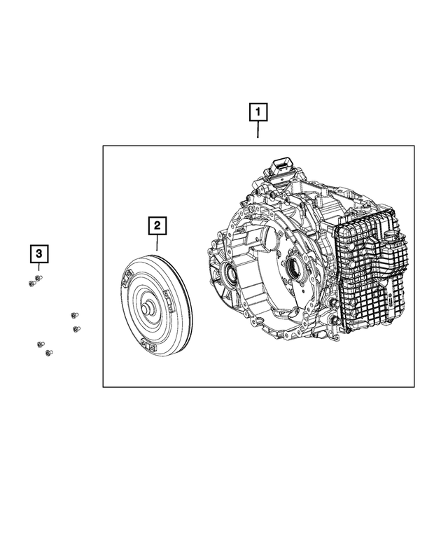 R8447105AA - Transmission: With Torque Converter Transmission Kit, Remanufactured for Mopar Image image