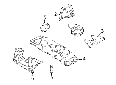 Engine & Trans Mounting for 2007 BMW 760Li #0