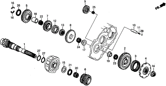 AT Countershaft (4WD) 4WD for 1991 Honda Civic #0