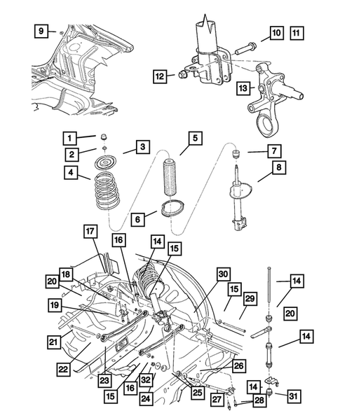 Rear Suspension for 2002 Dodge Neon #0