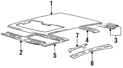 Roof & Components for 1998 Hyundai Accent #1