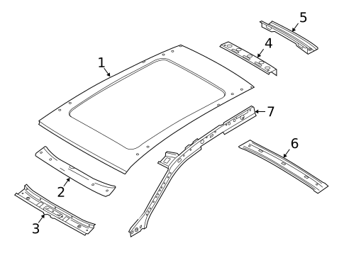 Roof & Components for 2017 Porsche Cayenne #1