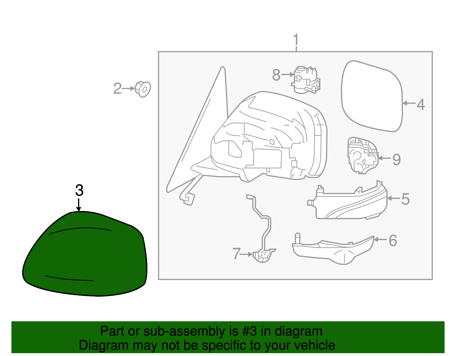Mirror Cover - Nissan (K6374-1A65A)