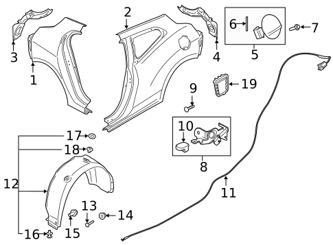 Quarter Panel & Components for 2021 Hyundai Veloster N #0