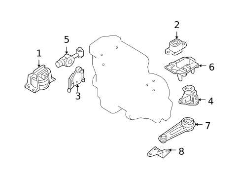 Engine & Trans Mounting for 2008 Nissan Versa #0