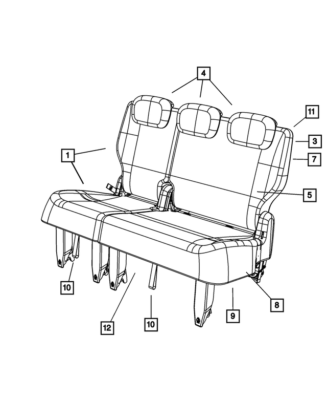 5139390AA - Interior Trim: Seat Back Panel for Mopar Image