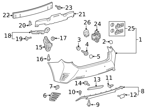Bumper & Components - Rear for 2017 Lexus RC200t #0