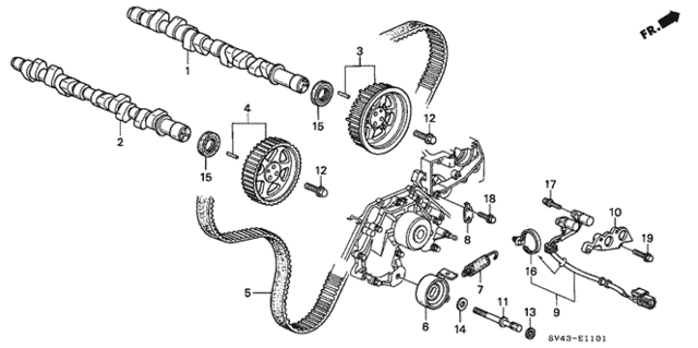 Camshaft - Timing Belt (V6) for 1995 Honda Accord #0