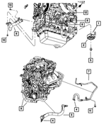 4677584AB - 3.3L Gas; Engine: Oil Cooler Outlet Hose for Mopar Image