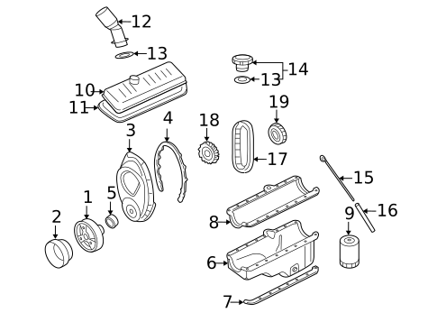 Engine Parts for 2001 GMC Jimmy #0