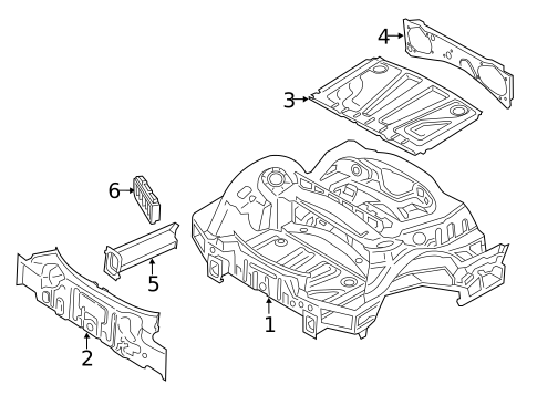 Rear Floor & Rails for 2016 Porsche Boxster #0