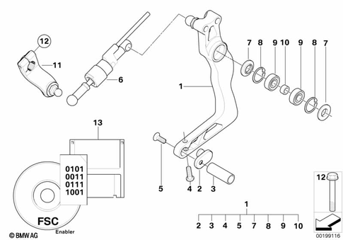 Outside Shift-Control Components for 2008 BMW-Motorrad HP2 Sport #0