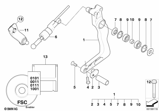 23417694725 - : Shift Lever for BMW-Motorrad Image
