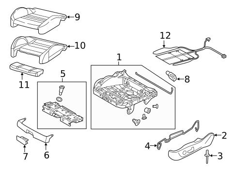 Front Seat Components for 2015 Audi A3 #9