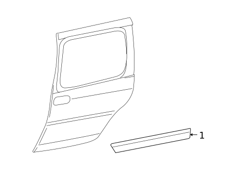 Exterior Trim - Side Door for 2007 Chevrolet Uplander #0