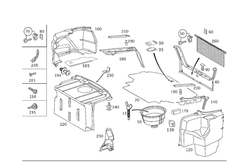 Luggage Compartment Covering for 2003 Mercedes-Benz S 55 AMG&reg; #0