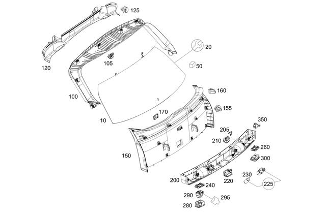 2137401600 - Rear-End Door: Rear Window for Mercedes-Benz: E53 AMG, E63 AMG S Image image