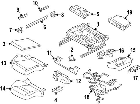 Passenger Seat Components for 2024 Porsche Cayenne #2