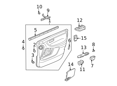 Interior Trim - Front Door for 1999 Honda Odyssey #0