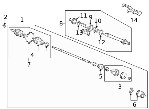 Drive Axles for 2002 Acura RSX #0