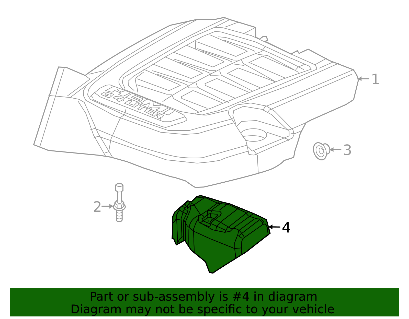 2019-2025 Mopar Engine Cover Insulator 04861784AB | Mopar Parts Canada