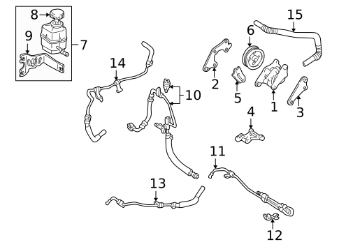 Pump & Hoses for 2000 Toyota Avalon #0