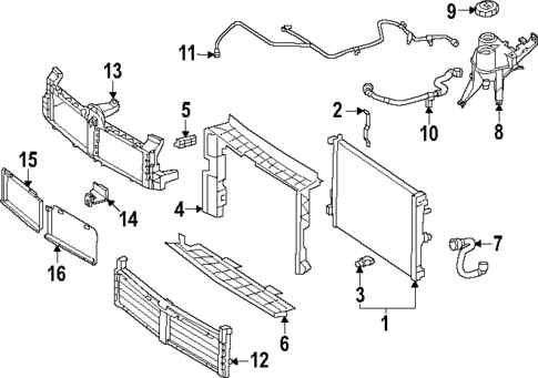 Radiator & Components for 2024 Mercedes-Benz EQB 350 #0