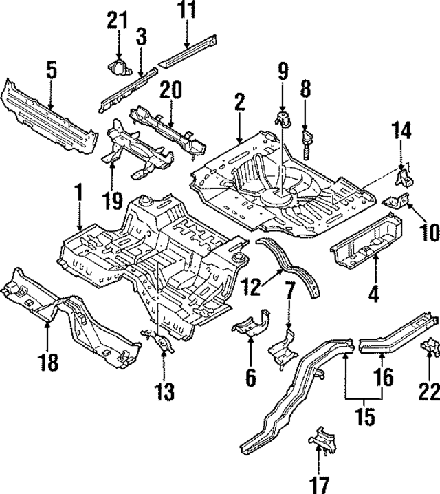 745210P010 - Body: Mount Bracket for INFINITI: J30, Q45 Image