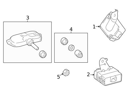 Tire Pressure Monitor Components for 2013 Toyota Venza #0
