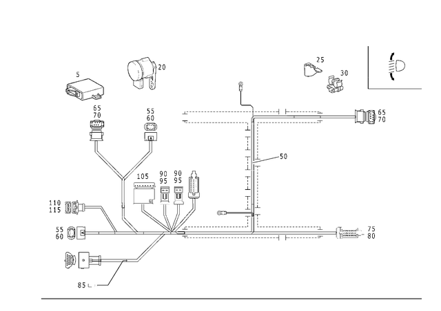 5405305 - Electrical System: Electrical Wiring Harness for Mercedes-Benz Image image