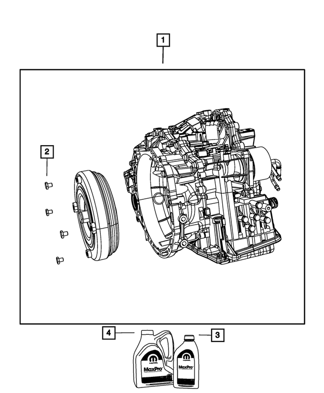 R8000676AG - CVT2; Variable Speed; Automatic Transaxle: With Torque Converter Transaxle Package, Remanufactured for Mopar Image image