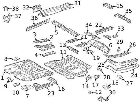 Structural Components & Rails for 2007 Toyota Highlander #2