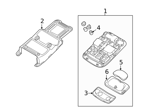 Overhead Console for 2014 Kia Sedona #0