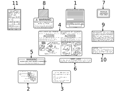 Labels for 2003 Mitsubishi Galant #0