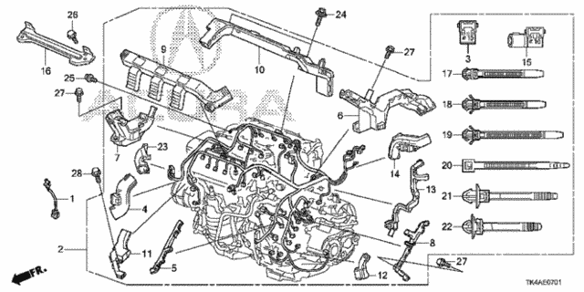 Engine Wire Harness (AT) for 2014 Acura TL #0
