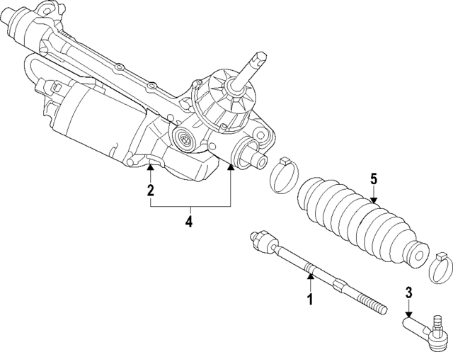 1EA423810C - Steering: Inner Tie Rod for Audi Image