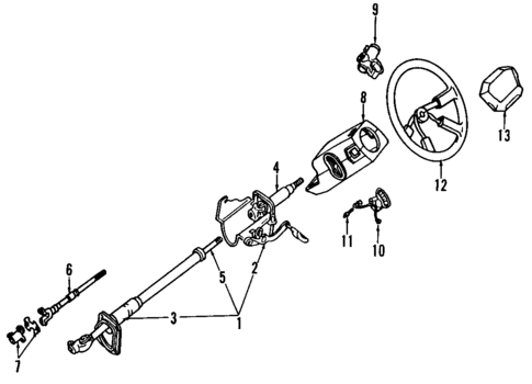 Steering Column for 1994 Nissan D21 #1