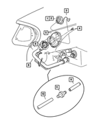154806 - Fuel: Round Head Screw for Chrysler: Pacifica, PT Cruiser, Town &amp; Country, Voyager | Dodge: Caravan, Durango, Grand Caravan, Neon | Jeep: Grand Cherokee | Ram: C/V Image