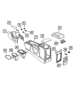 68042907AA - : Floor Console Mat for Mopar Image