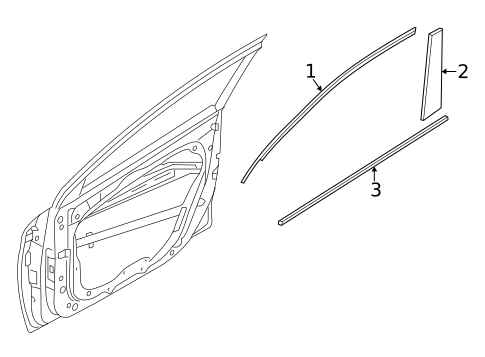 Exterior Trim - Front Door for 2024 Hyundai Ioniq 6 #0