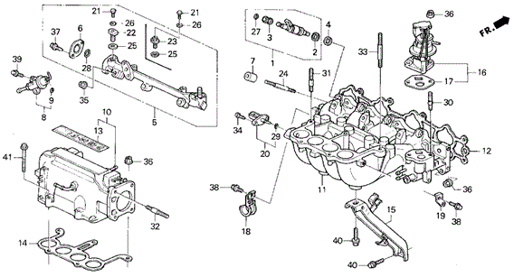 Intake Manifold (1) for 1995 Honda Prelude #0
