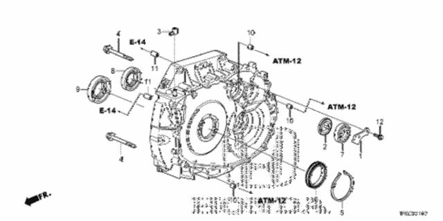 AT Torque Converter Case (Components) (CVT) for 2015 Honda Civic #0