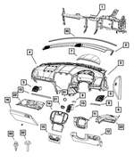 1QD23DX9AF - Interior Trim: Instrument Panel End Cap, Left for Mopar Image